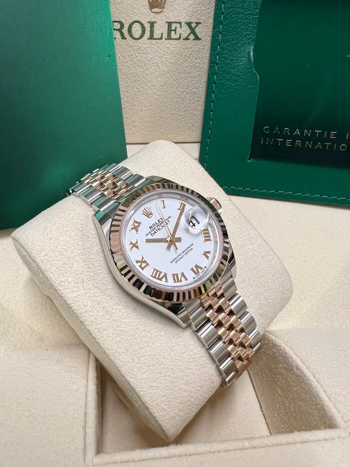 Rolex Lady-Datejust 28mm 279171 White Roman Oyster Stainless Steel and Rose Gold - Image 2