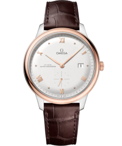 Omega De Ville Prestige 41 mm Silver Dial Stainless Steel and Sedna�?18k Rose Gold Strap 434.23.41.20.02.001