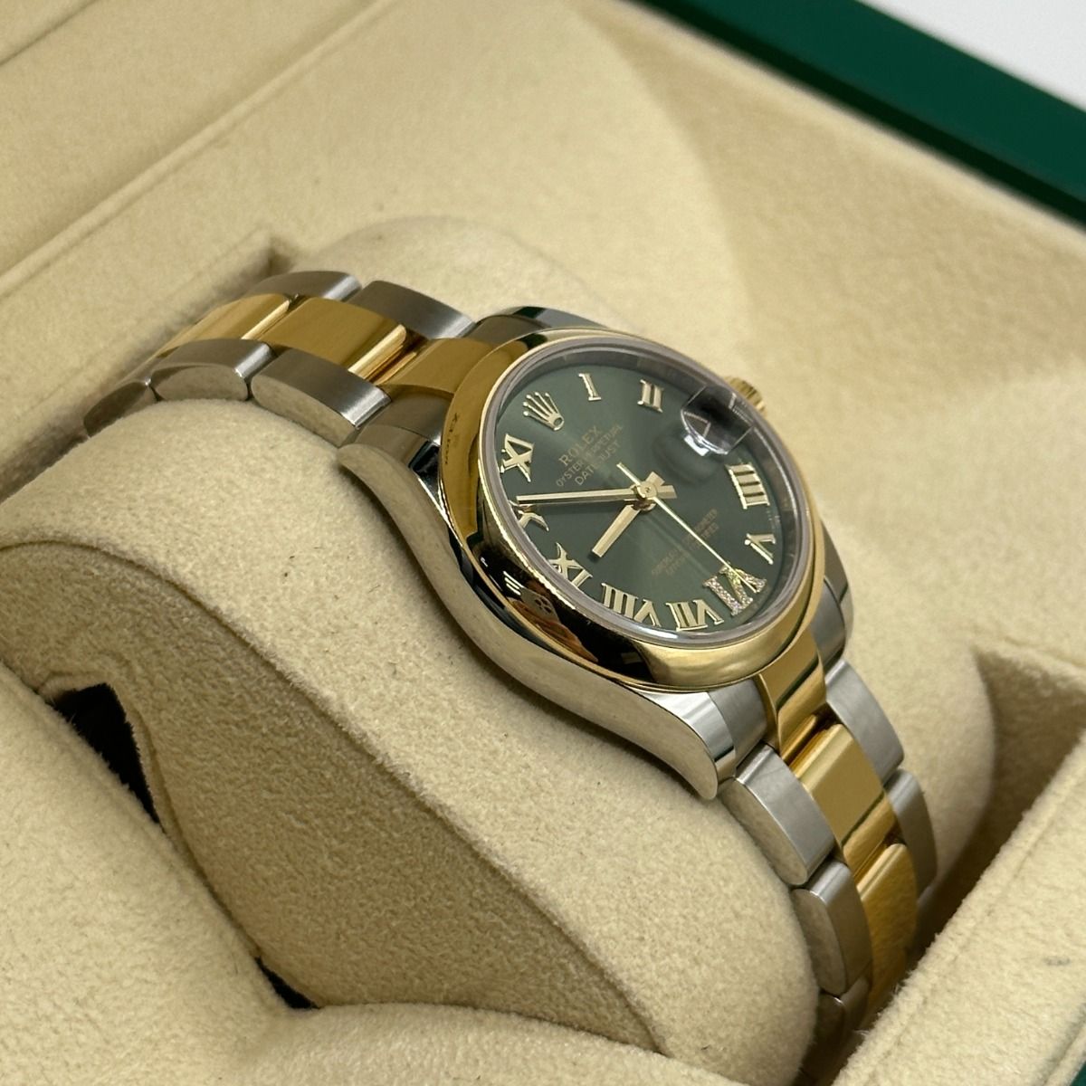 Rolex Datejust m278243-0015/0016 31mm Olive Green Dial Yellow Rolesor Oyster Watch - Image 3