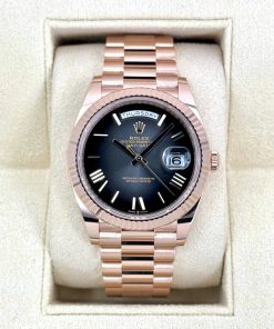Alternative view of Rolex  Day-Date President 40mm Everose Gold Slate Roman Ombre Smoke Dial - 228235