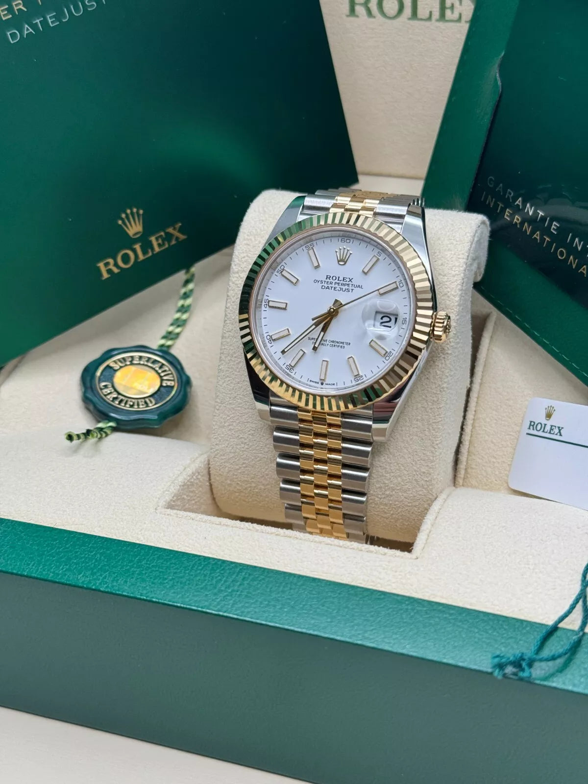 Rolex Datejust 41mm 126333 White Index Oyster Steel and Yellow Gold Mens Watch - Image 3