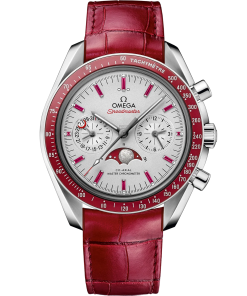 Omega Speedmaster Moonphase Grey Dial 44.25mm Platinum Strap 304.93.44.52.99.002