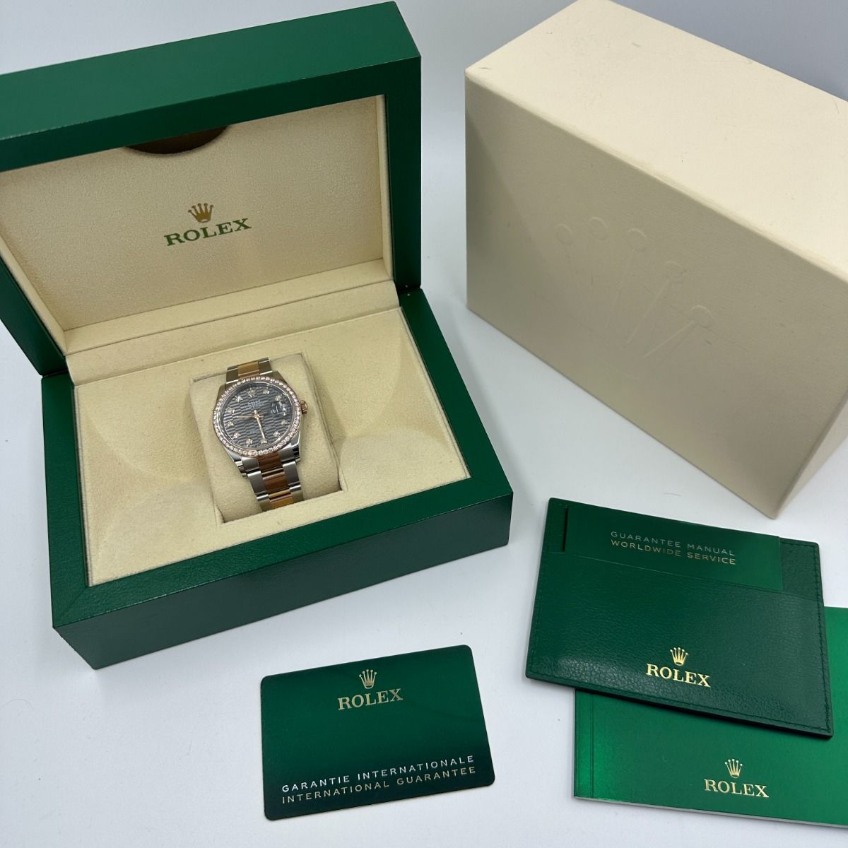 Rolex Datejust 36mm 126281 Slate Fluted Motif Diamond Dial Diamond Bezel and Oyster Bracelet - Image 19