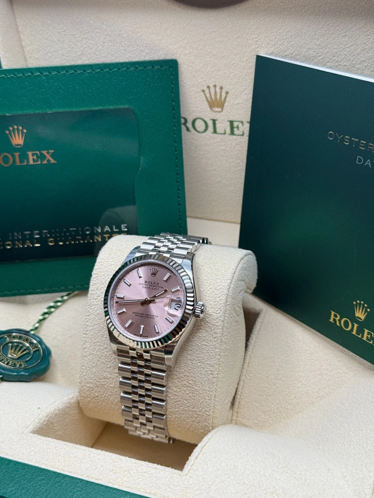 Rolex Datejust m278274-0013/0014 Pink Dial 31mm Fluted Bezel Oyster Bracelet - Image 5
