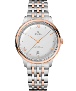 Omega De Ville Prestige 40 mm Silver Dial Stainless Steel and Sedna�?18k Rose Gold Bracelet 434.20.40.20.02.001