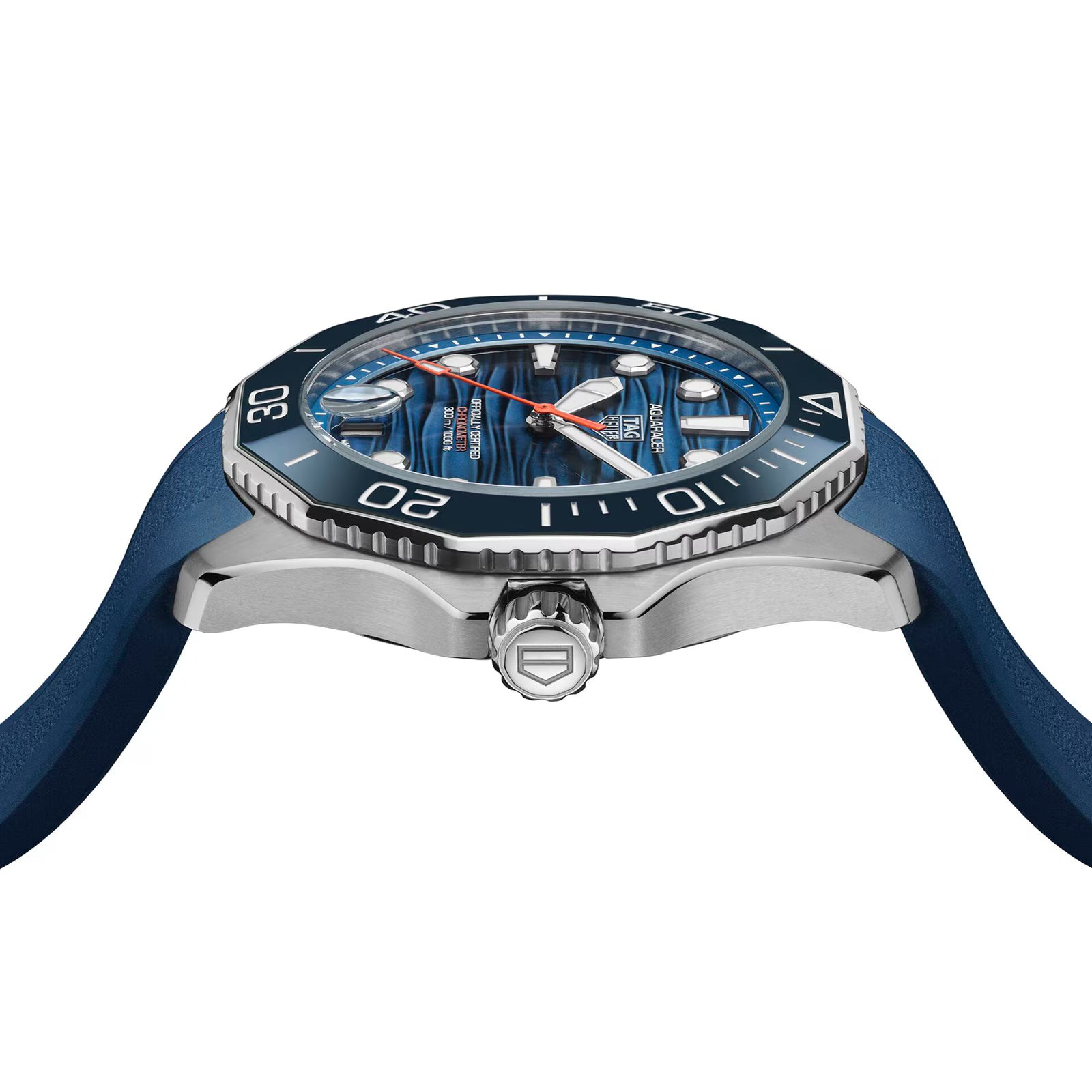 TAG Heuer Aquaracer Professional 300 Date 42mm Mens Watch Blue Rubber WBP5111.FT6259 - Image 5