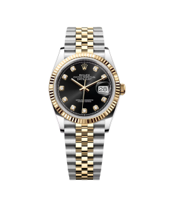 Rolex  Datejust 36mm 126233 Custom Black Dial Jubilee Bracelet Watch