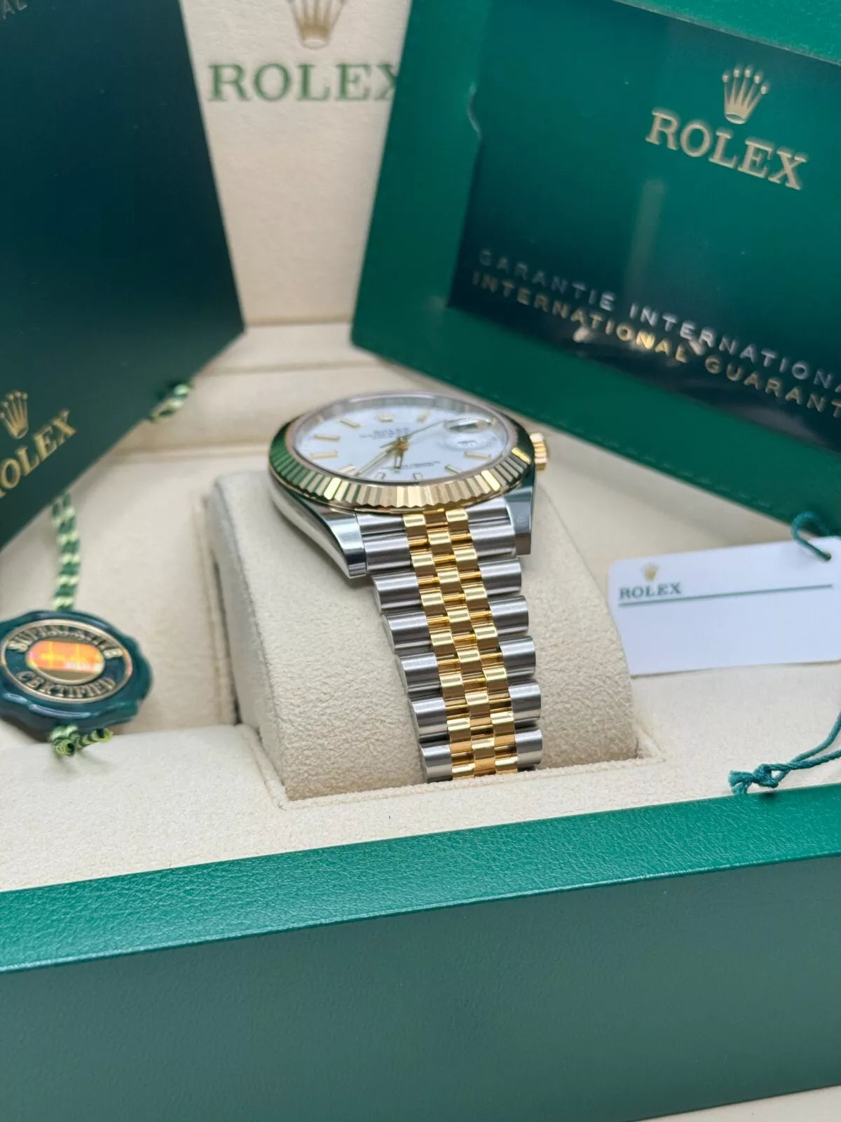 Rolex Datejust 41mm 126333 White Index Oyster Steel and Yellow Gold Mens Watch - Image 10