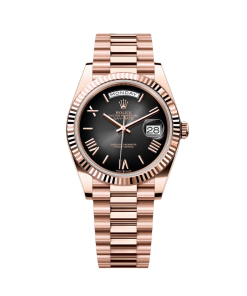 Rolex  Day-Date President 40mm Everose Gold Slate Roman Ombre Smoke Dial - 228235