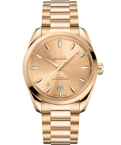 Omega Seamaster Aqua Terra Shades 38 mm Yellow Dial Stainless Steel and Sedna�?18k Rose Gold Bracelet 220.50.38.20.08.001