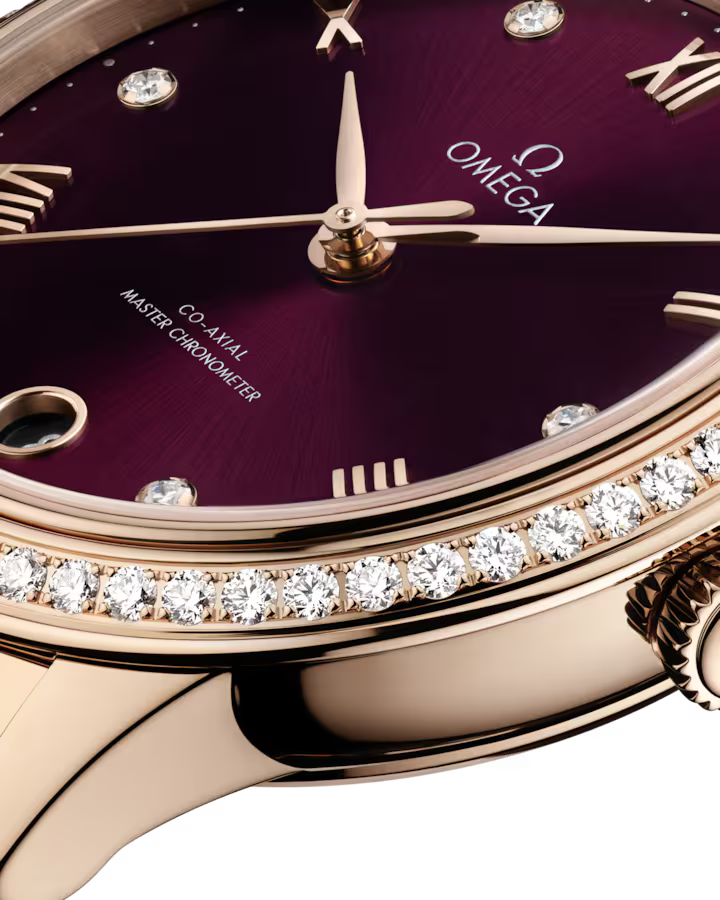 Omega De Ville Prestige 34mm Red Dial with Diamonds Sedna�?18k Rose Gold Bracelet 434.55.34.20.61.001 - Image 2