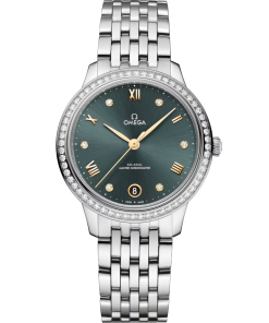 Omega De Ville Prestige, Stainless Steel and Diamond-set, 34 mm 434.15.34.20.60.001