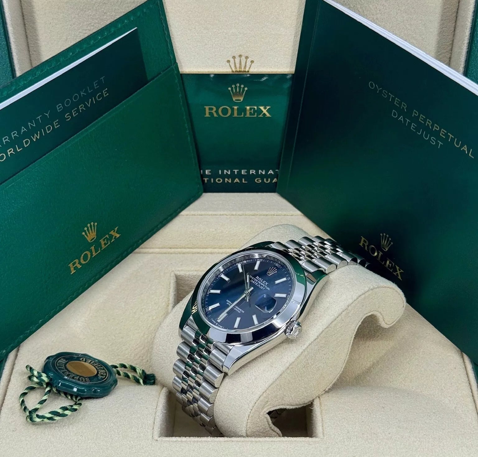 Rolex Datejust 41mm 126300 Blue Index Jubilee Stainless Steel Men’s Watch - Image 5