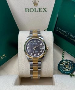 Alternative view of Rolex Datejust m278273-0023/0024 31mm Black Mother-of-Pearl Dial Stainless Steel and Yellow Gold Oyster Watch