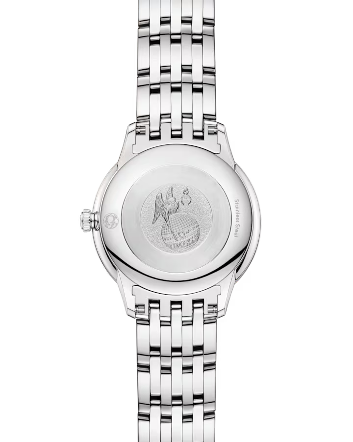 Omega De Ville Prestige 27.5 mm Red Dial Stainless Steel Bracelet 434.10.28.60.11.001 - Image 4