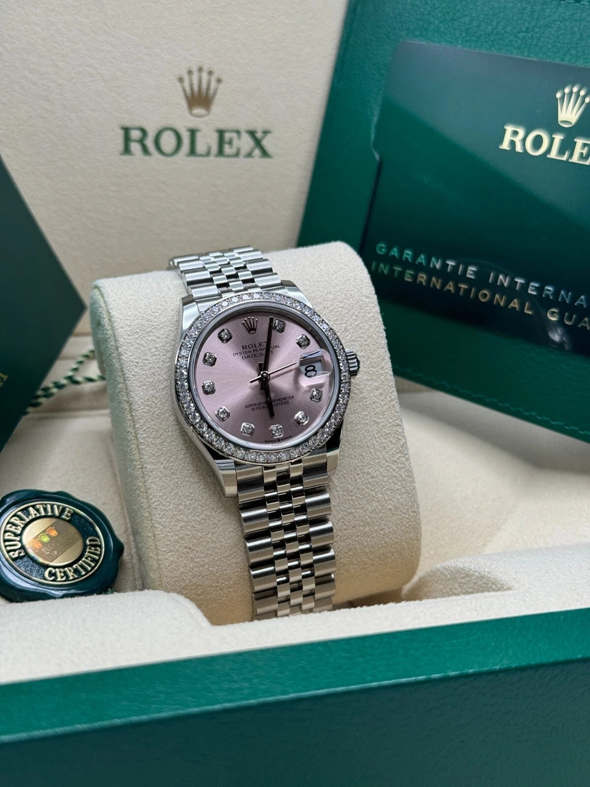 Rolex Lady-Datejust 28mm 279384RBR Pink Dial Oyster Bracelet - Image 9