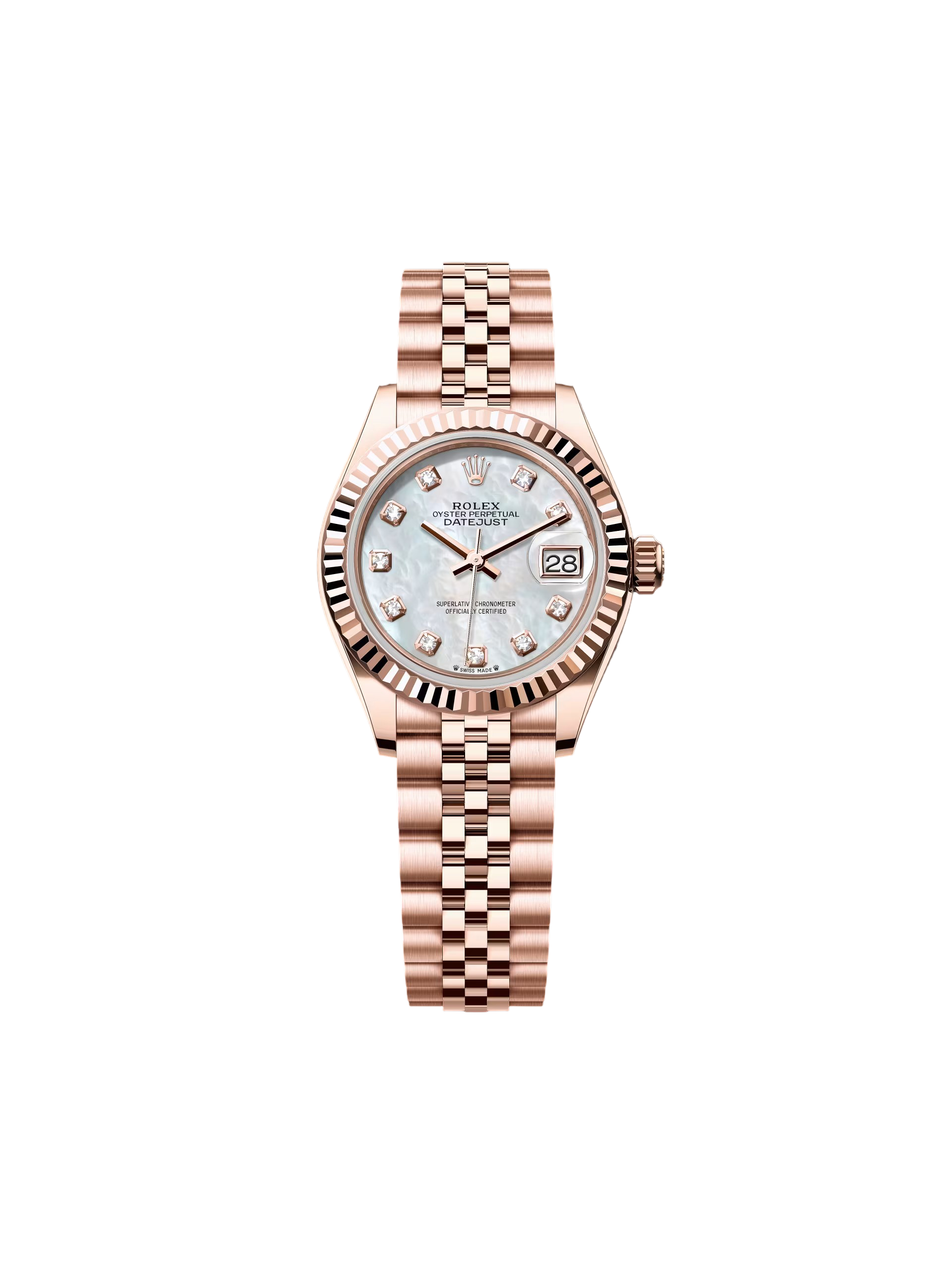Rolex Lady-Datejust 28mm 279175 Mother-of-Pearl Dial President Everose Gold - Image 5